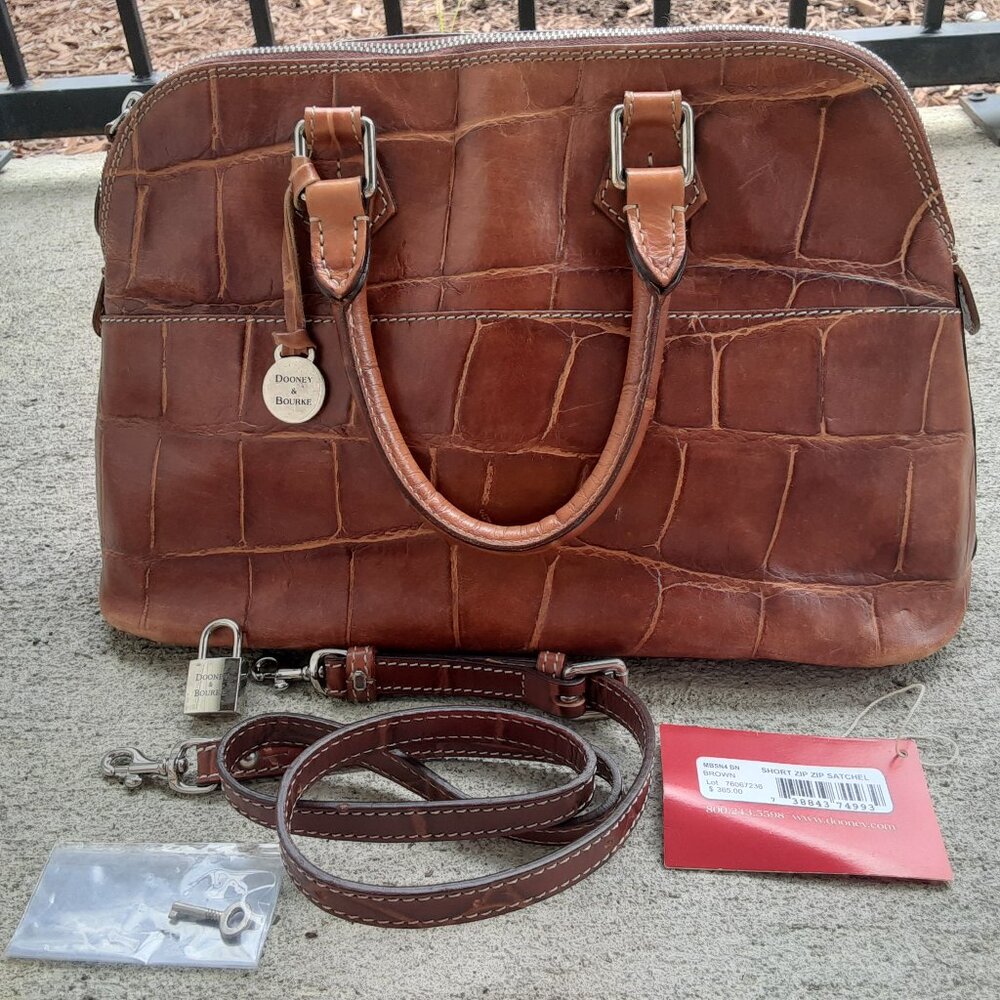 Dooney Croc Zip Satchel